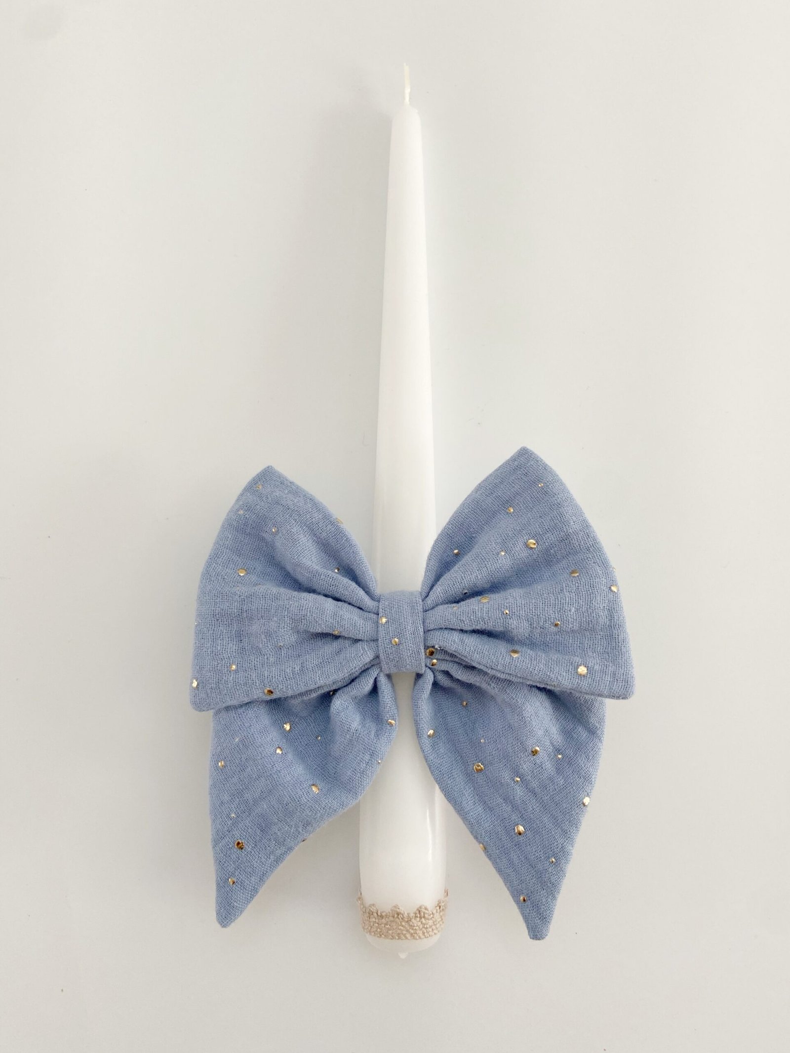 image7 Krikšto žvakė su kaspinėliu "Mėlyna" - Image 1