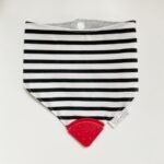 Medvilninė kaklaskarė "Juodai-balti dryžiukai"