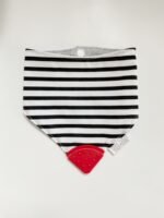 Medvilninė kaklaskarė "Juodai-balti dryžiukai"